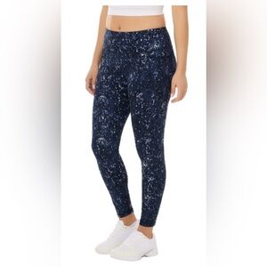 NWT Sweaty Betty Women's Blue Abstract Marking Print 7/8 Leggings